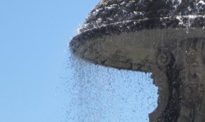 Close up of fountain at the Vatican